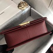 Chanel Leboy Grain Calfskin Red Wine 67086 Size 25 cm - 5