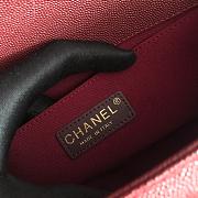 Chanel Leboy Grain Calfskin Red Wine 67086 Size 25 cm - 3