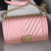 Chanel Leboy Grain Calfskin Pink 01 67086 Size 25 cm - 6