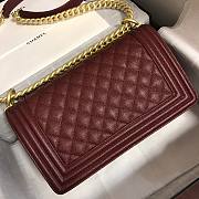 Chanel Leboy Grain Calfskin Red Wine 01 67086 Size 25 cm - 5