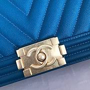 Chanel Leboy Grain Calfskin Blue 67086 Size 25 cm - 2