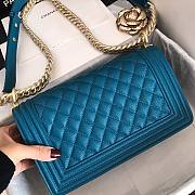 Chanel Leboy Grain Calfskin Blue 01 67086 Size 25 cm - 6