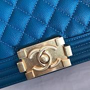 Chanel Leboy Grain Calfskin Blue 01 67086 Size 25 cm - 5