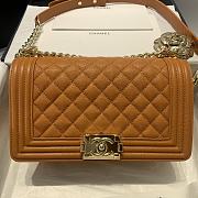 Chanel Leboy Grain Calfskin Caramel 67086 Size 25 cm - 1