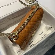 Chanel Leboy Grain Calfskin Caramel 67086 Size 25 cm - 5