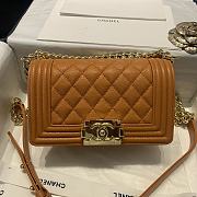 Chanel Leboy Grain Calfskin Caramel 67085 Size 20 cm - 1