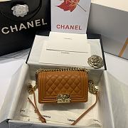 Chanel Leboy Grain Calfskin Caramel 67085 Size 20 cm - 3