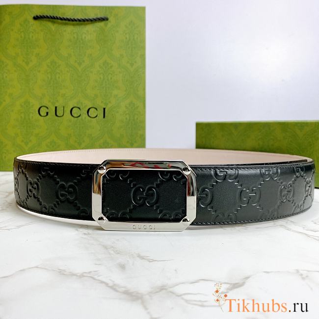 Gucci Belt 403941 Silver Size 3.8 cm - 1