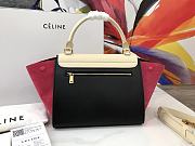 Celine Trapeze small Lambskin Leather bag Beige Red Size 26 cm - 4