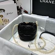 Chanel Beaded Mini Pearl Drawstring Bag Black AS2529 Size 12 x 12 x 12 cm - 3