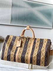 LV Travel Bag Yellow Flower Stripe M40567 Size 50 x 29 x 22 cm - 1