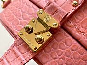 LV Petite Boite Chapeau Handbag Crocodile Pattern Nude Pink M43514 Size 17.5 x 16.5 x 7.5 cm - 3