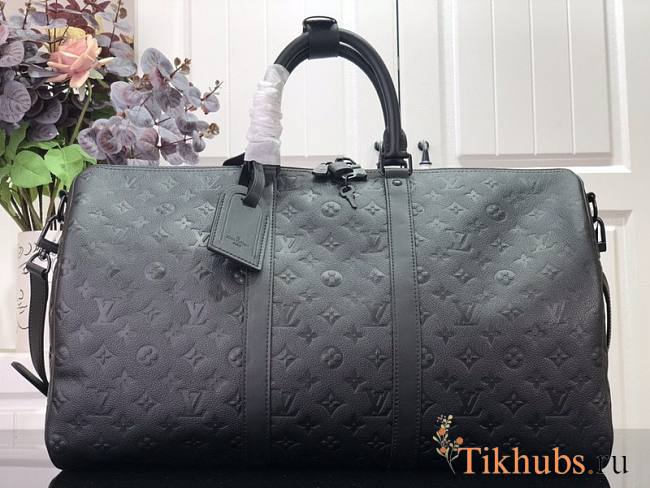 LV Keepall Bandoulière 50 Taurillon Monogram M59025 Size 50 x 29 x 23 cm - 1