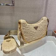 Prada Underarm Bag Beige 1BH204 Size 23 x 16 x 7 cm - 2