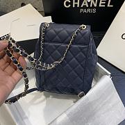 Chanel Backpack Dark Blue AS1371 Size 21.5 x 24 x 12 cm - 5