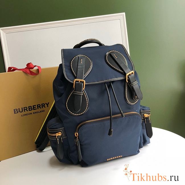 Burberry Rucksack Military Backpack Blue 28 x 15 x 42 cm - 1