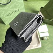 Gucci Black Card Case Wallet Gray 456126 Size 11 x 9 x 3 cm - 3