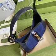 Gucci Jackie 1961 Small Shoulder Bag Blue 636709 Size 28 x 19 x 4.5 cm - 3