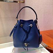 Prada Bucket Bag Blue 1BZ032 Size 22 x 22 x 14 cm - 1