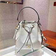 Prada Bucket Bag White 1BZ032 Size 22 x 22 x 14 cm - 1