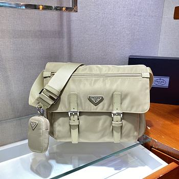 Prada Messenger Bag Beige 1BD671 Size 30 x 25 x 12 cm