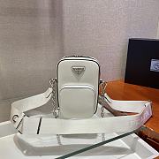 Prada Mini Handbag White 1BH183 Size 11 x 17.5 x 3.5 cm - 1