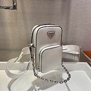 Prada Mini Handbag White 1BH183 Size 11 x 17.5 x 3.5 cm - 2