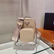 Prada Mini Handbag Beige 1BH183 Size 11 x 17.5 x 3.5 cm - 2