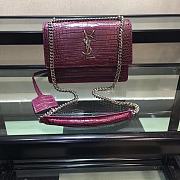 YSL Saint Laurent Flap Bag Red Wine Size 22 x 16 x 8 cm - 1