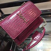 YSL Saint Laurent Flap Bag Red Wine Size 22 x 16 x 8 cm - 3