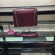 YSL Saint Laurent Flap Bag Red Wine Size 22 x 16 x 8 cm - 5