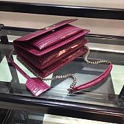 YSL Saint Laurent Flap Bag Red Wine Size 22 x 16 x 8 cm - 4