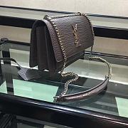 YSL Saint Laurent Flap Bag Dark Gray Size 22 x 16 x 8 cm - 5