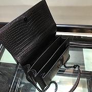 YSL Saint Laurent Flap Bag Black Lock Size 22 x 16 x 8 cm - 4