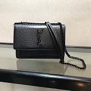 YSL Saint Laurent Flap Bag Black Lock Size 22 x 16 x 8 cm - 3