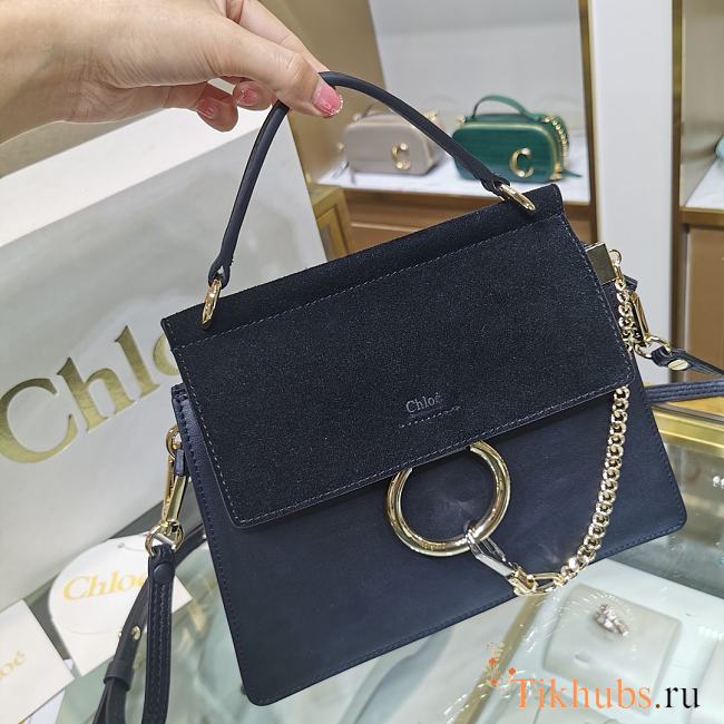 Chloe Faye Small Bag Black 9300 Size 26 x 21 x 2.5 cm - 1