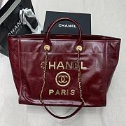 Chanel Shopping Bag Red Wine Size 40 x 31 x 21 cm - 1