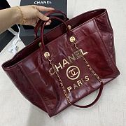 Chanel Shopping Bag Red Wine Size 40 x 31 x 21 cm - 6