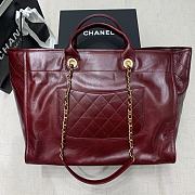 Chanel Shopping Bag Red Wine Size 40 x 31 x 21 cm - 4