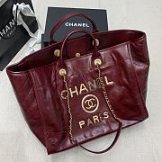 Chanel Shopping Bag Red Wine Size 40 x 31 x 21 cm - 3