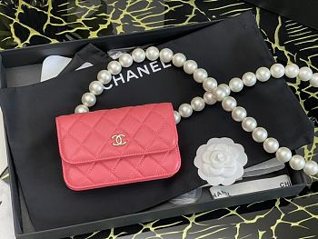 Chanel Pearl Shoulder Strap Chest Bag Size 15 cm