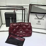 Chanel CF Flip Bag Red Wine Size 35 x 22 x 12 cm - 2