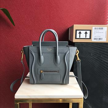 Celine Nano Luggage Gray 168243 Size 20 x 20 x 10 cm