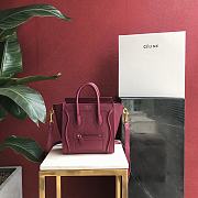 Celine Nano Luggage Red Wine 168243 Size 20 x 20 x 10 cm - 1