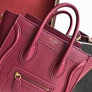 Celine Nano Luggage Red Wine 168243 Size 20 x 20 x 10 cm - 6