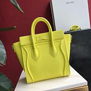 Celine Nano Luggage Mustard Yellow 168243 Size 20 x 20 x 10 cm - 5