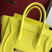 Celine Nano Luggage Mustard Yellow 168243 Size 20 x 20 x 10 cm - 4