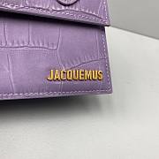 Jacquemus Crocodile Purple 2044 Size 18 x 15.5 x 8 cm - 6