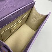 Jacquemus Crocodile Purple 2044 Size 18 x 15.5 x 8 cm - 4