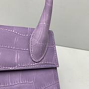 Jacquemus Crocodile Purple 2044 Size 18 x 15.5 x 8 cm - 3